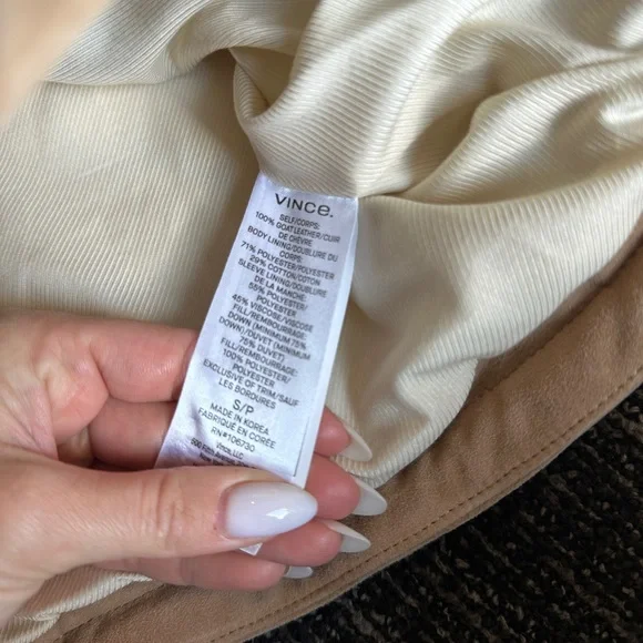 Vince 100% goat leather jacket